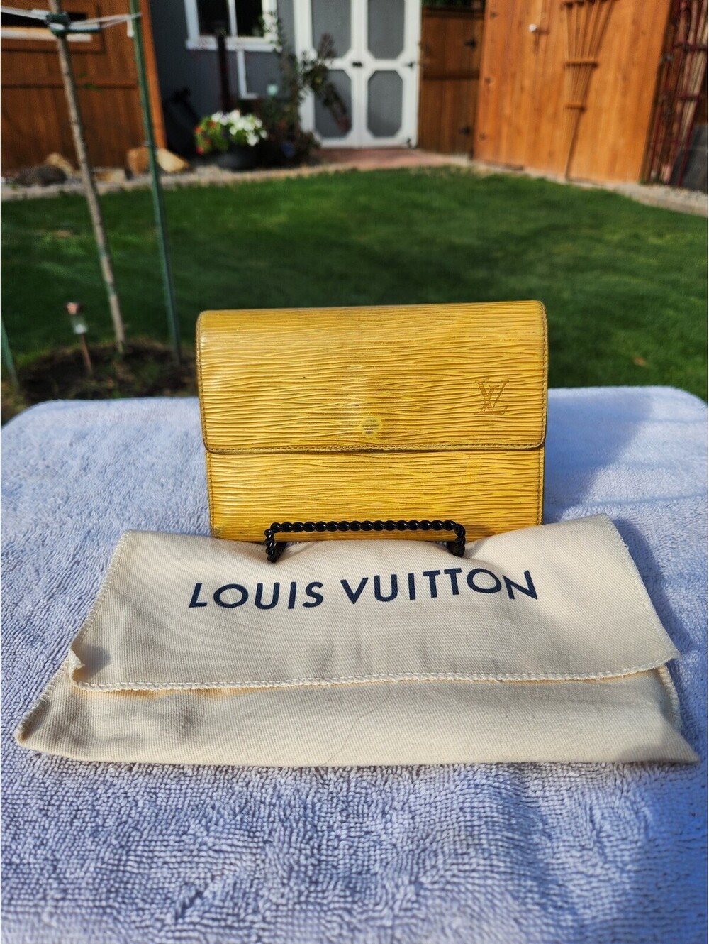 Louis Vuitton Epi yellow wallet